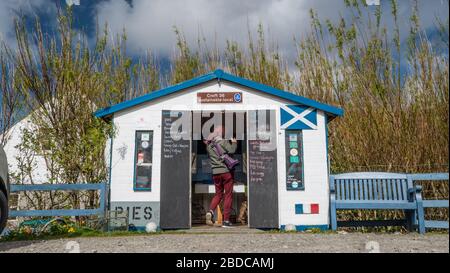Croft 36 Roadside Artisan Food Shop in Northton auf der Insel Harris, The Outer Hebrides, Schottland, Großbritannien. Stockfoto
