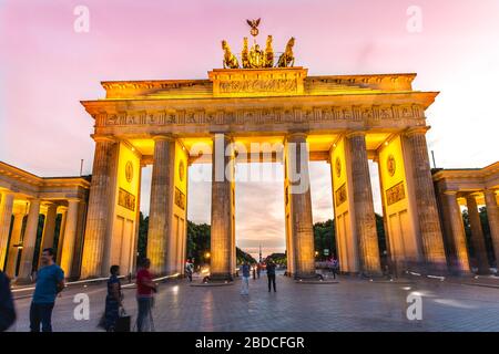 Brandenburger Tor in Berlin City, Deutschland. Stockfoto