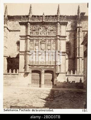 "Fotografier; Fotografi av Salamanca. Fachada de la Universidad; vor dem Datum von 1895 QS:P571,+1895-00-00T00:00:00Z/7,P1326,+1895-00-00T00:00:00Z/9; LSH 105331 (HM Dig086); '