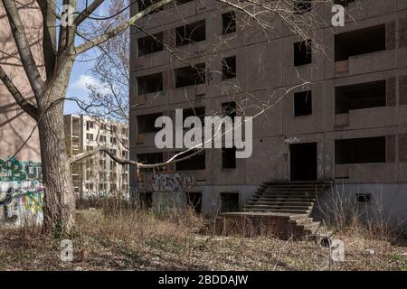 24.03.2019, Berlin, Berlin, Deutschland - ehemaliger Schlafsaal für vietnamesische Vertragsarbeiter zwischen Wollenberger Straße und Wartenberger Straße in Alt-Ho Stockfoto