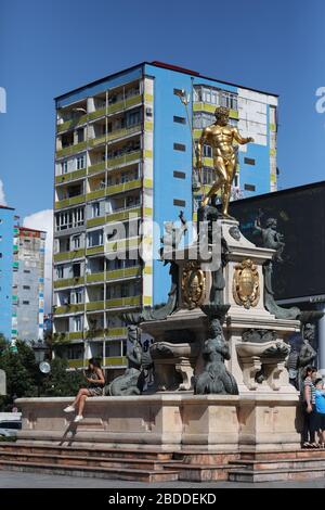 16.07.2018, Batumi, Adjaria, Georgia - Der Neptun Brunnen. 00S180716D029CAROEX.JPG [MODEL RELEASE: NEIN, PROPERTY RELEASE: NO (c) caro images / Sorge, Stockfoto