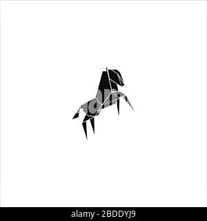 Vorlage für Vektordesign mit Tierhorse Logo Stock Vektor