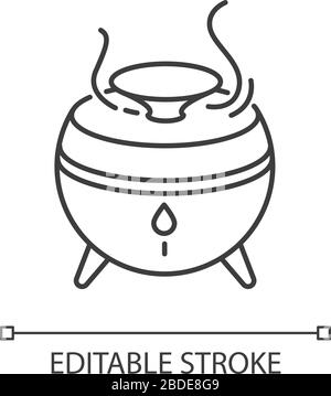 Luftfilter, modernes Gerät Pixel perfekt lineares Symbol. Befeuchtungsgerät, Aromaöldiffusor. Anpassbare Abbildung mit dünner Linie. Kontursymbol Stock Vektor