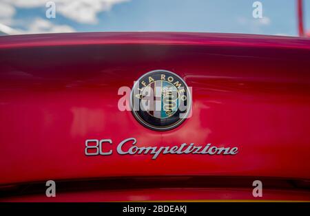 Alfa Romeo 8C Competizione beim Brooklands Motorsport Day Stockfoto
