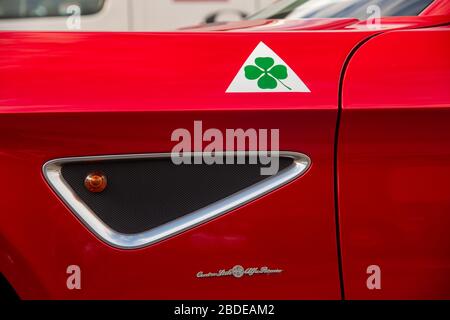 Alfa Romeo 8C Competizione beim Brooklands Motorsport Day Stockfoto