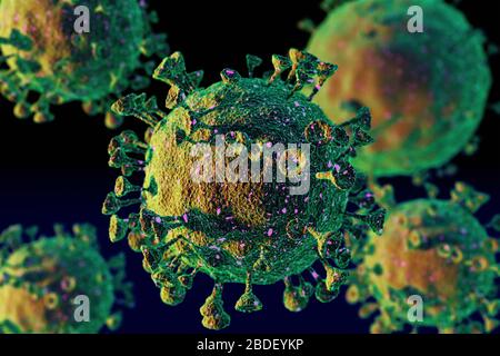 Digital generiertes Bild ofÂ Coronavirus Stockfoto