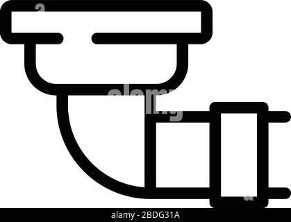 Symbol für Architekturschneider, Outline-Stil Stock Vektor