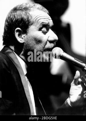 Italienische Sänger Paolo Conte führt in Lyon, Frankreich Stockfoto