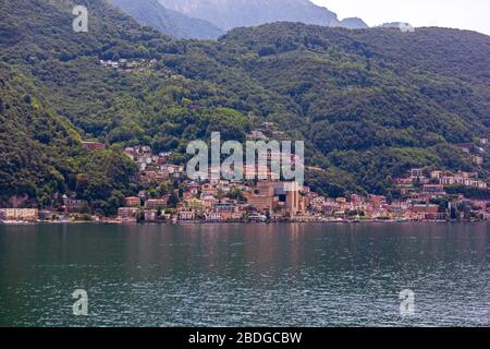 Italienische Gemeinde Campione d'Italia an den Luganer See Stockfoto