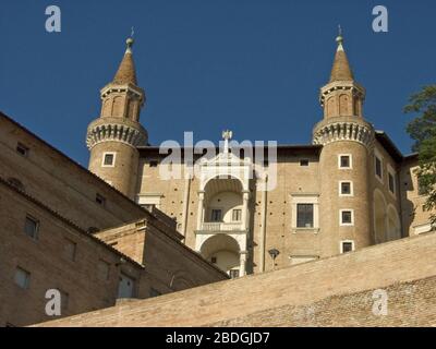 Urbino, Palazzo Ducale, Palazzo Ducale, Urbino, Marken, Italien Stockfoto