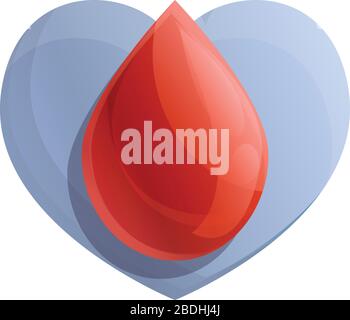 Symbol für Bluttransfusion. Cartoon des Vektorsymbols für die Bluttransfusion für Webdesign, isoliert auf weißem Hintergrund Stock Vektor