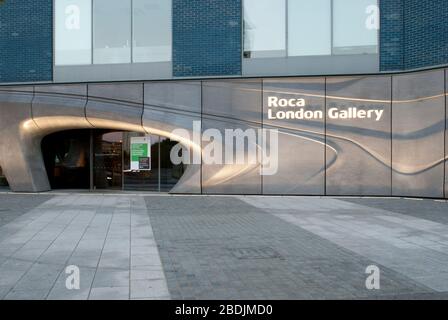 Badezimmer Showroom Design Architektur Roca Gallery, Station Court, Townmead Road, Fulham, London SW6 2PY von Zaha Hadid Architect Stockfoto