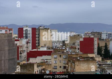 Meknes Morocco Building und Skyscraper Scene Stockfoto