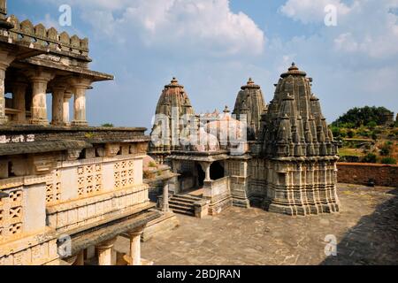 Ganesh-Tempel im Kumbhalgarh-Fort. Rajasthan, Indien Stockfoto