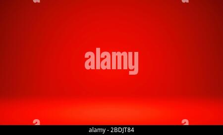 3D-Abbildung. Luxury Red Studio Hintergrund mit Verlauf für Layout und Präsentation. Stockfoto