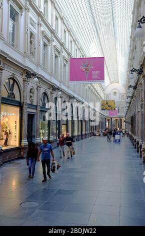 Royal Gallery of Saint Hubert Shopping Arcade.Brüssel.Belgien Stockfoto
