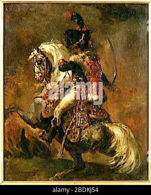 Géricault - Officier de chasseur à cheval de la Garde impériale chargeant, Inv.76. Stockfoto