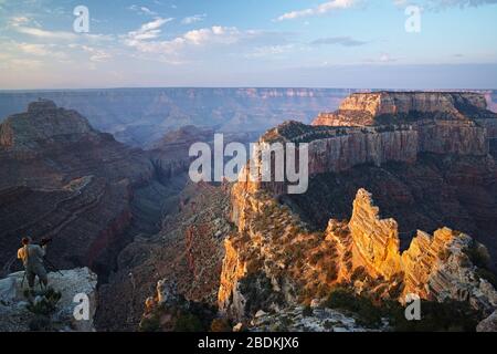 Landcape Fotos von Sonnenaufgang am Cape Royal, Nordrand des Grand Canyon National Park Stockfoto