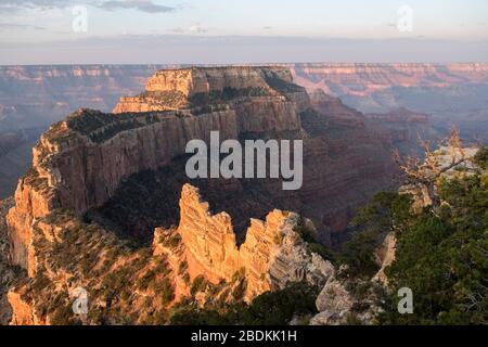 Landcape Fotos von Sonnenaufgang am Cape Royal, Nordrand des Grand Canyon National Park Stockfoto