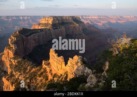 Landcape Fotos von Sonnenaufgang am Cape Royal, Nordrand des Grand Canyon National Park Stockfoto