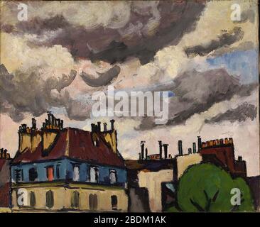 H. Lyman Saÿen - Dächer und Wolken, Paris Stockfoto