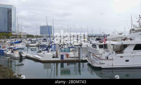 Embarcadero Marina in San Diego - KALIFORNIEN, USA - 18. MÄRZ 2019 Stockfoto