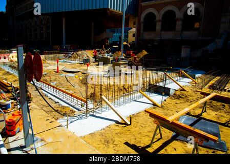 Baustelle in der Stadt Stockfoto