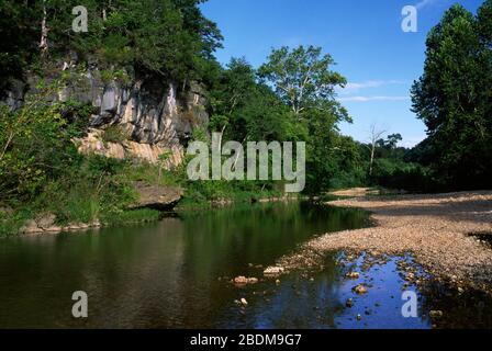 Jacks Fork at Buck Hollow, Ozark National Scenic Riverways, Missouri Stockfoto