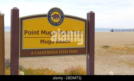 Strand am Point Mugu mugu State Park - Malibu MALIBU, USA - 29. MÄRZ 2019 Stockfoto