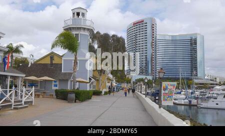 Embarcadero Marina in San Diego - KALIFORNIEN, USA - 18. MÄRZ 2019 Stockfoto