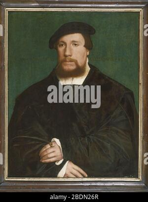 Hans Holbein der Jüngere - Porträt eines Hanseaten Stockfoto