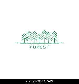 Dieses Logo zeigt die Gesamtstruktur. Dieses Logo eignet sich gut für Unternehmen oder Gründungen, die im Bereich Wald- und Umweltschutz arbeiten. Stock Vektor