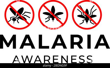 Weltmalaria-Tag. Vektor-Design geeignet für Broschüre, Poster und Banner. Mücke wie ein Symbol der Malaria-Epidemie. Stock Vektor