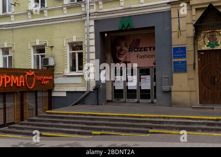 Kiew, Ukraine, 27. März 2020, Kiew unter Quarantäne Stockfoto