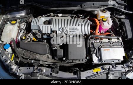 Toyota Auris Hybrid 1.8 l Motor 2013 Modell Stockfoto