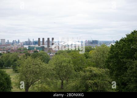 Docklands New Labor Tony Blair Millennium Dome O2 Arena, Peninsula Square, Greenwich Peninsula, London SE10 0DX von Richard Rogers HOK Sport Stockfoto