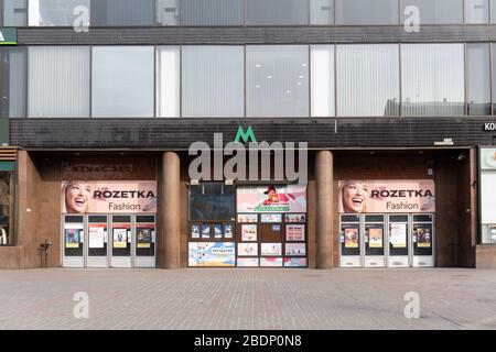 Kiew, Ukraine, 27. März 2020, Kiew unter Quarantäne Stockfoto