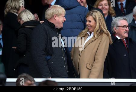 Boris Johnson Premierminister (L) & Freundin / Verlobte Carrie Symonds Stockfoto