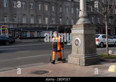 Kiew, Ukraine, 27. März 2020, Kiew unter Quarantäne Stockfoto