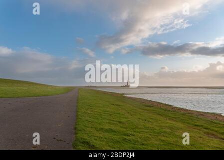 Leuchtturm Westerherversand, Westerhever, Nordsee, Schleswig-Holstein, Deutschland, Europa Stockfoto