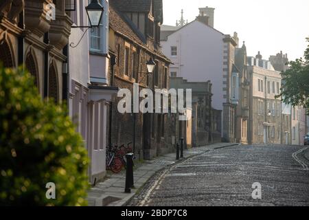 Blick nach Osten auf die Merton Street, Oxford Stockfoto