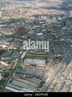 1990, Bramall Lane Fußballplatz, Heimat von Sheffield United, vor der Entwicklung, Sheffield, South Yorkshire, Nordengland, Großbritannien Stockfoto