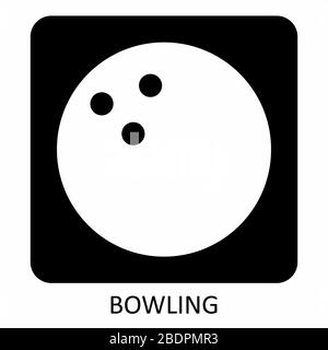 Abbildung des Bowling-Ball-Symbols Stock Vektor