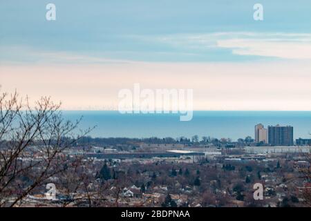 Hamilton ontario an einem nebligen Tag Stockfoto