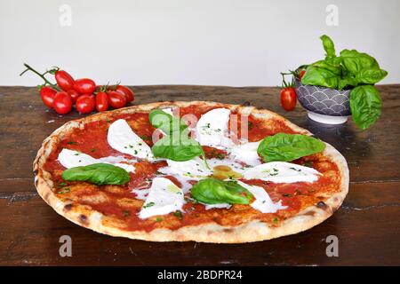 Pizza italienisches Essen Gourmet pomodoro margherita Stockfoto