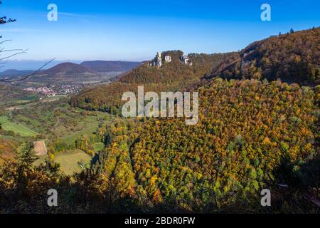 Ruine Reußenstein, Neidlingen, Schwäbische Alb, Baden-Württemberg, Deutschland Stockfoto