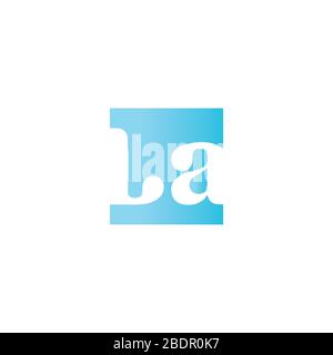 Anfangsbuchstabe la Logo oder al Logo Vector Designvorlage Stock Vektor