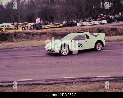 Ford RS200, Gruppe B Rally Car, auf Lydden Hill Rallycross Circuit (um 1987), Denton mit Wootten, Kent, Großbritannien Stockfoto