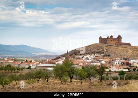 Castillo de La Calahorra, Burg Calahorra in der Stadt La Calahorra in Granada, Spanien Stockfoto