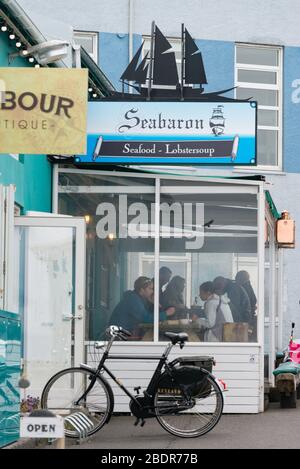 Seabaron Meeresfrüchte und Lobstersuppe Restaurant im Hafen in Reykjavik, Island Stockfoto